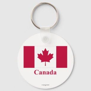Canadese vlag met naam sleutelhanger
