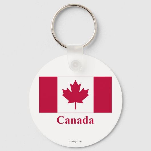 Canadese vlag met naam sleutelhanger (Voorkant)