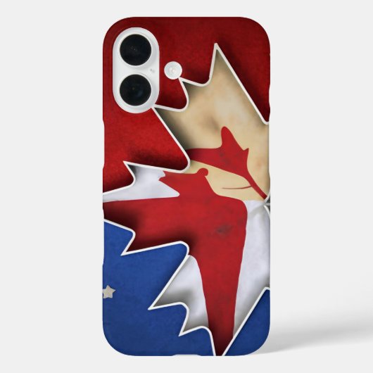 Canadese Vlag met U.S. Stars Design Case-Mate iPhone Case (Achterkant)