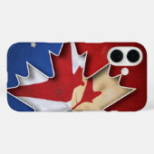 Canadese Vlag met U.S. Stars Design Case-Mate iPhone Case (Achterkant (horizontaal))