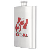 Canadese vlag met voetbal heupfles (Links)