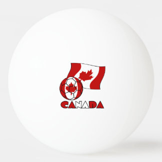 Canadese vlag met voetbal pingpongbal