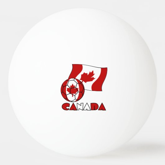 Canadese vlag met voetbal pingpongbal (Achterkant)