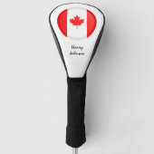 Canadese Vlag & Monogrammed Golfclubs Hoesjes Golfheadcover (Voorkant)