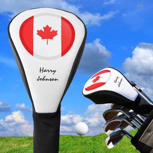 Canadese Vlag & Monogrammed Golfclubs Hoesjes Golfheadcover