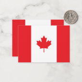 Canadese vlag notitiekaartje (Voorkant / Achterkant in situ)