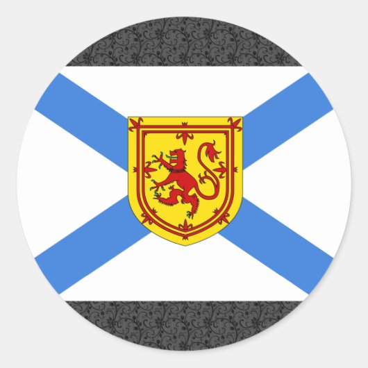 Canadese vlag Nova Scotia Ronde Sticker (Voorkant)