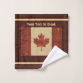 Canadese vlag op binnenste boog bad handdoek (Wasdoekje)