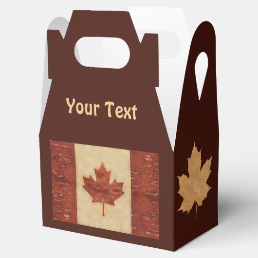 Canadese vlag op binnenste boog bedankdoosjes (Geopend)