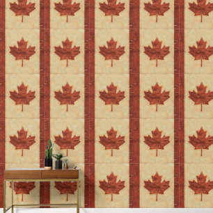Canadese vlag op binnenste boog behang