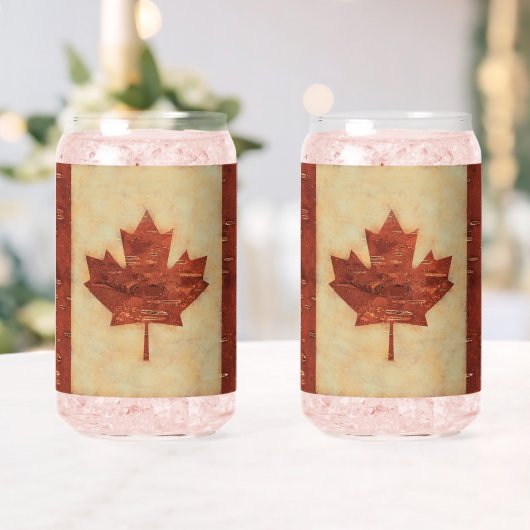 Canadese vlag op binnenste boog blikvorm glas (Insitu (Huwelijk))