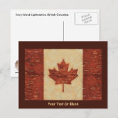 Canadese vlag op binnenste boog briefkaart (Voorkant / Achterkant)