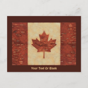 Canadese vlag op binnenste boog briefkaart