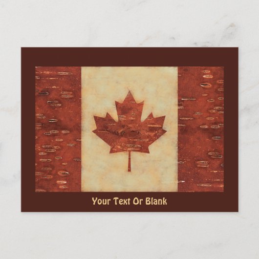 Canadese vlag op binnenste boog briefkaart (Voorkant)