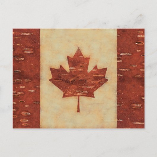 Canadese vlag op binnenste boog briefkaart (Voorkant)