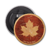 Canadese vlag op binnenste boog button flesopener (Voorkant)