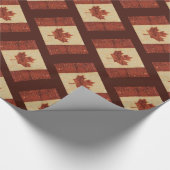 Canadese vlag op binnenste boog cadeaupapier (Hoek)