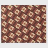 Canadese vlag op binnenste boog cadeaupapier (Vlak)
