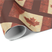 Canadese vlag op binnenste boog cadeaupapier (Rol Hoek)