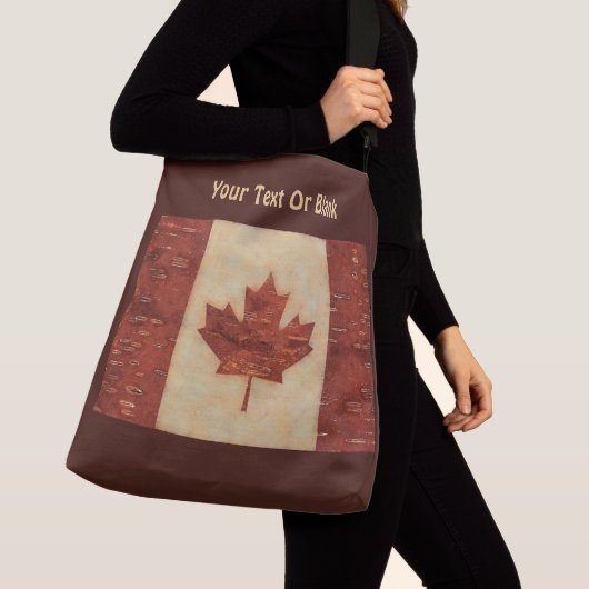 Canadese vlag op binnenste boog crossbody tas (Dichtbij)