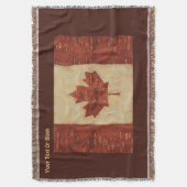 Canadese vlag op binnenste boog deken (Voorkant Verticaal)