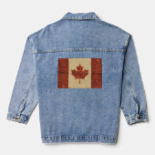 Canadese vlag op binnenste boog denim jacket (Achterkant)