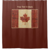 Canadese vlag op binnenste boog douchegordijn (Voorkant)
