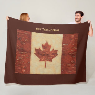 Canadese vlag op binnenste boog fleece deken