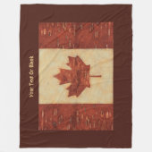Canadese vlag op binnenste boog fleece deken (Voorkant)