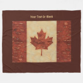 Canadese vlag op binnenste boog fleece deken (Voorkant (Horizontaal))