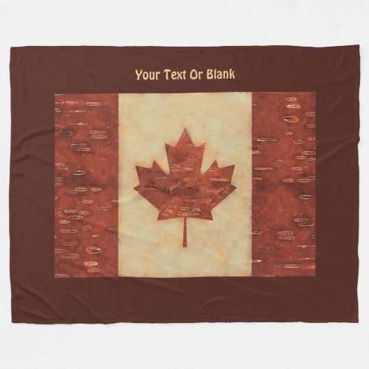 Canadese vlag op binnenste boog fleece deken (Voorkant (Horizontaal))