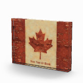 Canadese vlag op binnenste boog fotoblokken (Rechts)