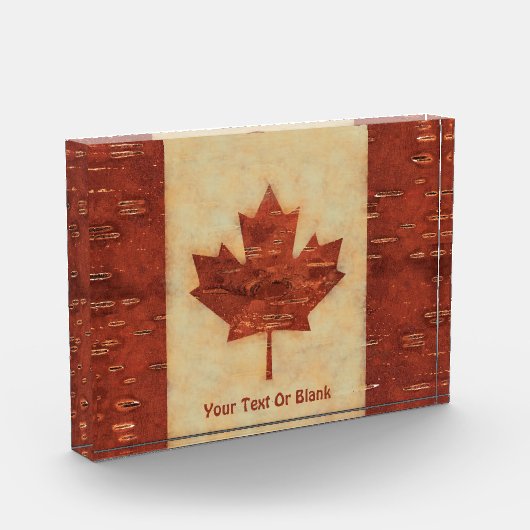 Canadese vlag op binnenste boog fotoblokken (Links)