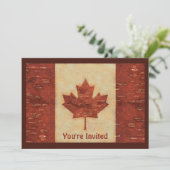 Canadese vlag op binnenste boog kaart (Staand voorkant)