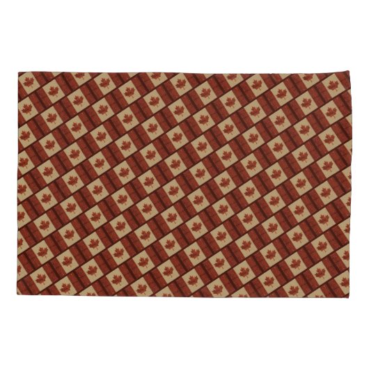 Canadese vlag op binnenste boog kussensloop (Achterkant)