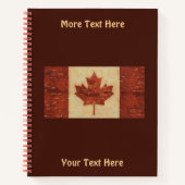 Canadese vlag op binnenste boog notitieboek (Voorkant)