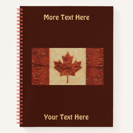 Canadese vlag op binnenste boog notitieboek (Voorkant)