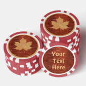 Canadese vlag op binnenste boog poker chips (Opstapeling)