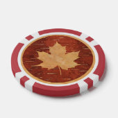 Canadese vlag op binnenste boog poker chips (Enkel)