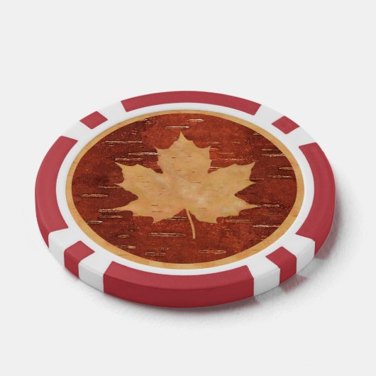Canadese vlag op binnenste boog poker chips (Enkel)