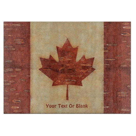 Canadese vlag op binnenste boog snijplank (Voorkant)
