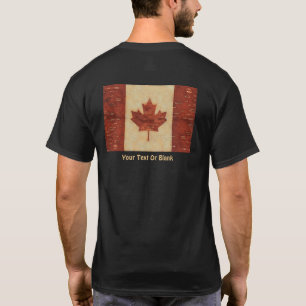 Canadese vlag op binnenste boog t-shirt