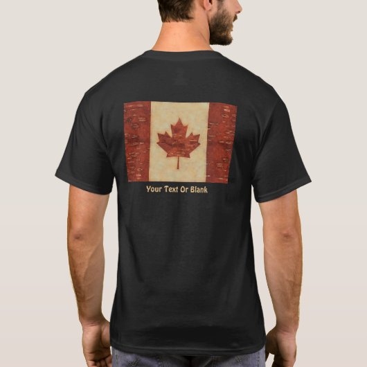 Canadese vlag op binnenste boog t-shirt (Achterkant)
