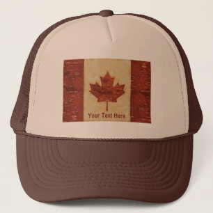 Canadese vlag op binnenste boog trucker pet
