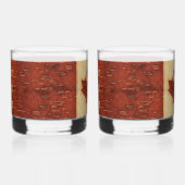Canadese vlag op binnenste boog whisky glas (Rechts)