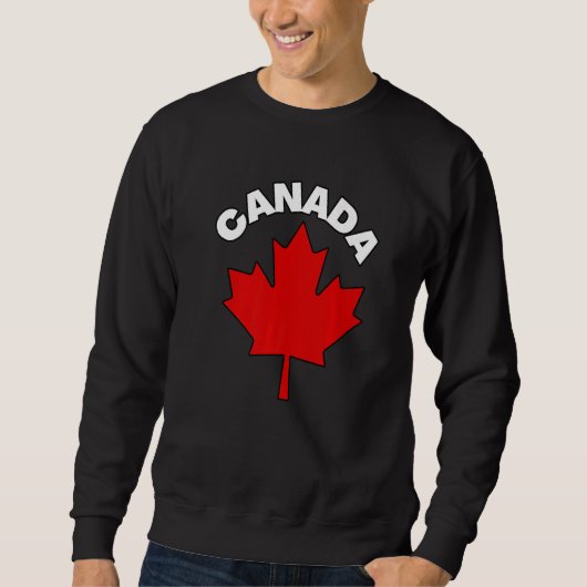 Canadese vlag op Blauwe Maple Leaf Trui (Voorkant)