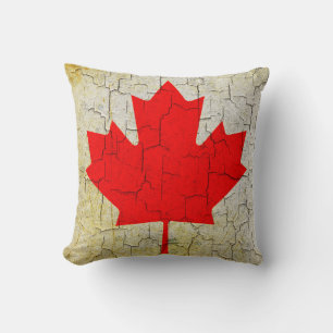 Canadese vlag op een gekraakte muur Kussen