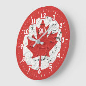 Canadese vlag op een grote klok (Hoek)