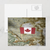 Canadese vlag op kaart (Voorkant / Achterkant)