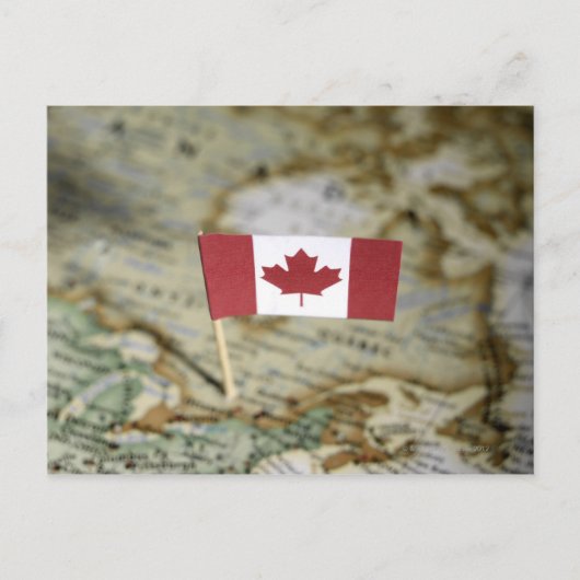 Canadese vlag op kaart (Voorkant)